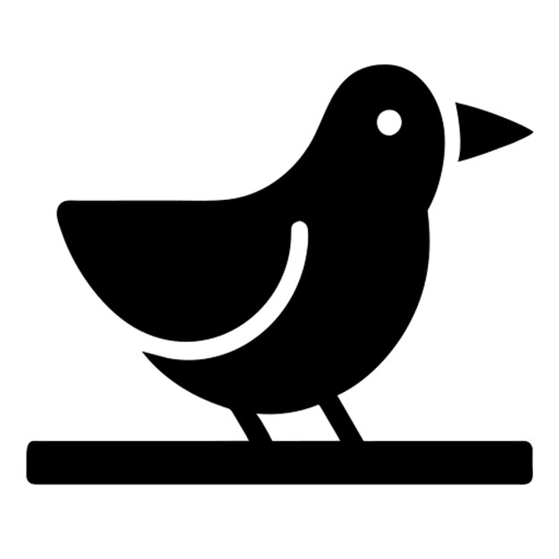 Vector pictogram van het logo van de vogel