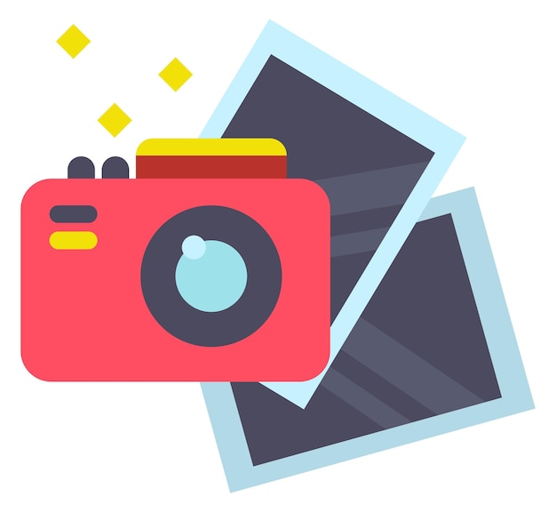 Vector pictogram voor de kleur van het reisgeheugen het symbool van de kaarten van fotografie