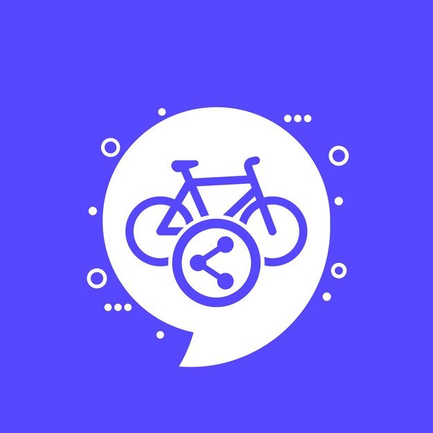 Pictogram voor delen van fietsen voor apps en internet