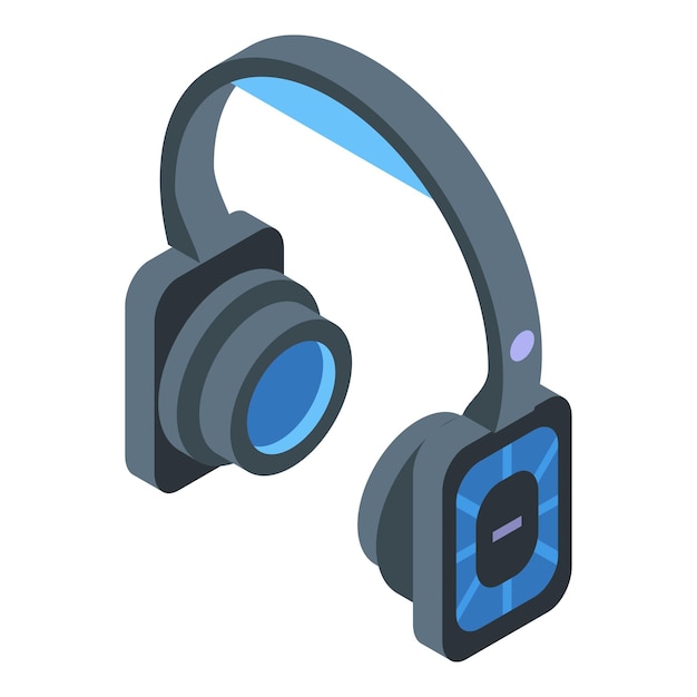 Pictogram voor desktop-headset Isometrisch van het vectorpictogram voor desktop-headset voor webdesign geïsoleerd op een witte achtergrond