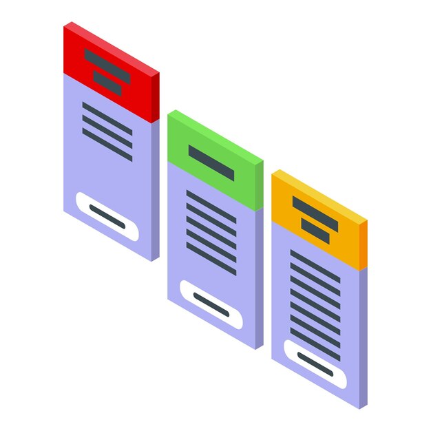 Pictogram voor gratis proefaanbiedingen Isometrisch van gratis proefaanbiedingen vectorpictogram voor webontwerp geïsoleerd op een witte achtergrond