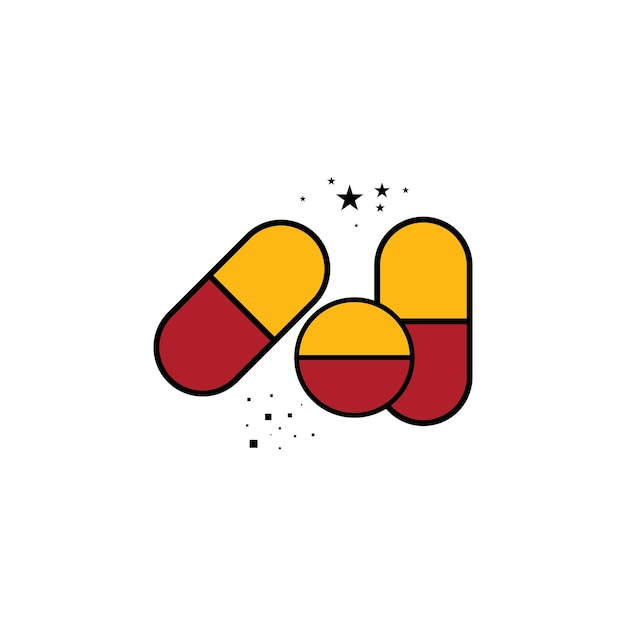 Vector pictogram voor medicijnen of supplementen