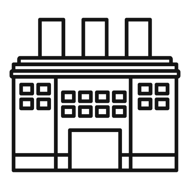 Pictogram voor opslag recycle fabriek Overzicht opslag recycle fabriek vector pictogram voor webdesign geïsoleerd op een witte achtergrond