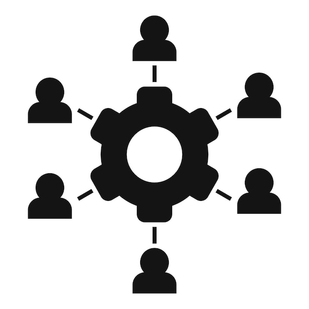 Pictogram voor outsource-uitrustingslid. Eenvoudige illustratie van het vectorpictogram voor outsource-uitrustingsleden voor webontwerp geïsoleerd op een witte achtergrond