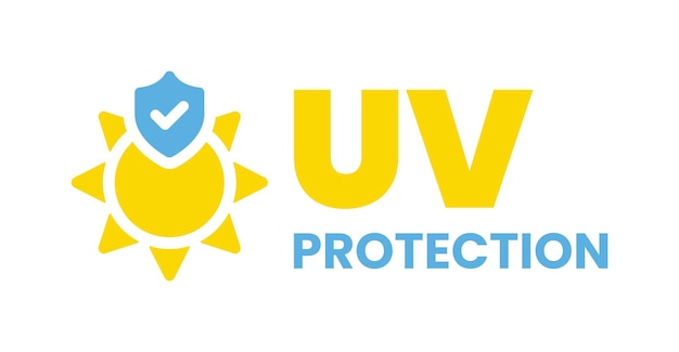 Pictogram voor UV-bescherming. UV-straling icoon.