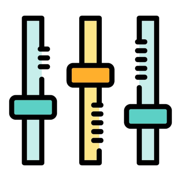 Pictogram voor volumecontrole overzicht volumecontrole vector pictogram voor webdesign geïsoleerd op witte achtergrondkleur plat