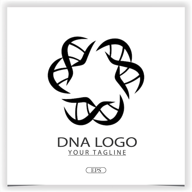 Pictogram voor wetenschap technologie dna logo premium elegante sjabloon ontwerp vector eps 10