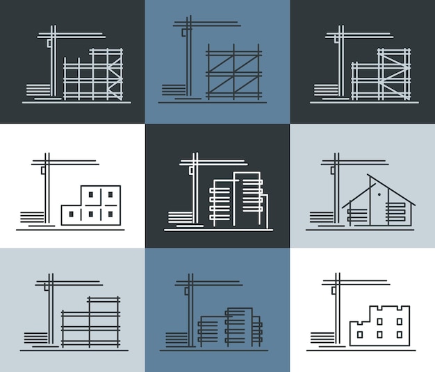 Pictogrammen instellen constructie Lineair