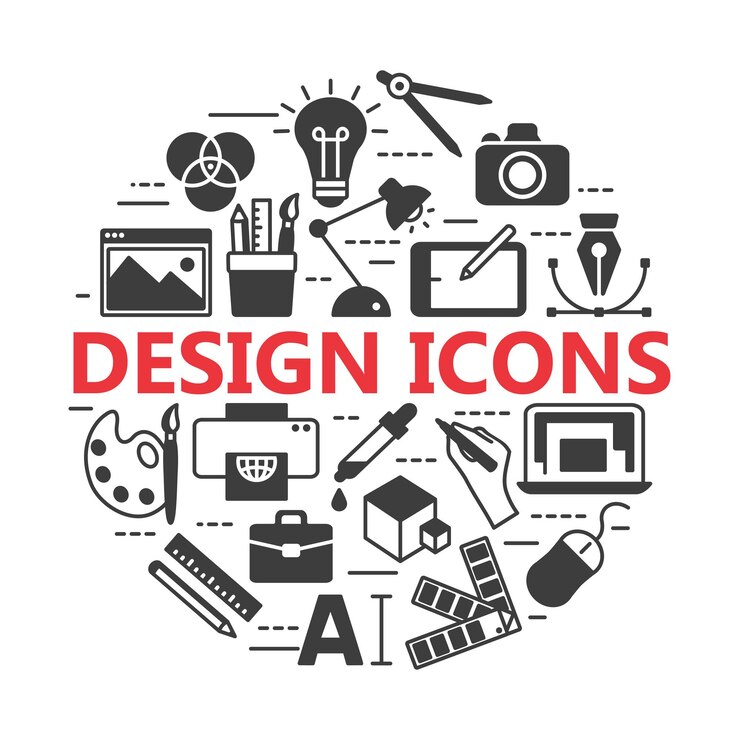 Vector pictogrammen voor afdrukken en grafisch ontwerp