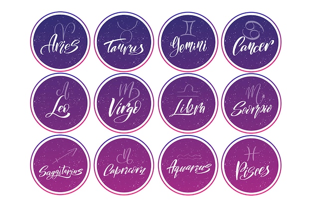 Pictogrammen voor astrologen logo-ontwerpsjablonen pictogrammen badges