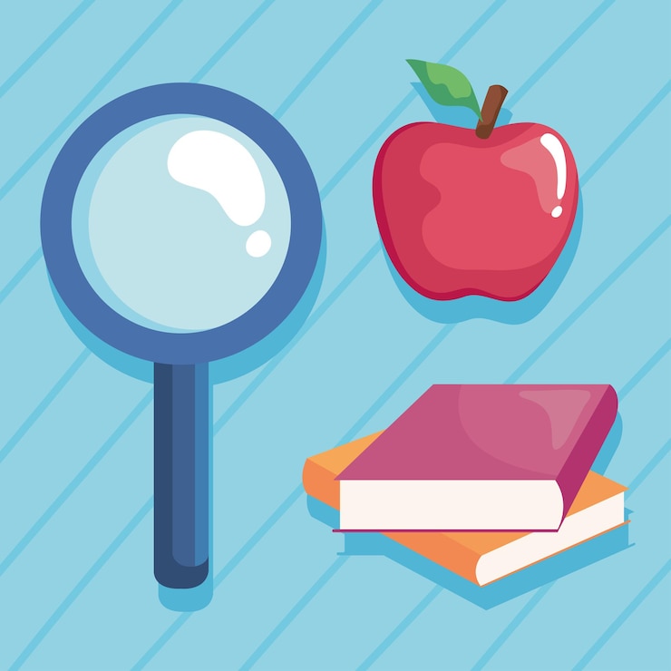 Vector pictogrammen voor school en onderwijs