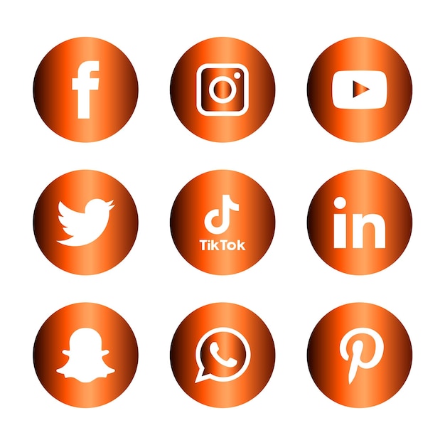 Pictogrammen voor sociale media instellen logo vector illustrator