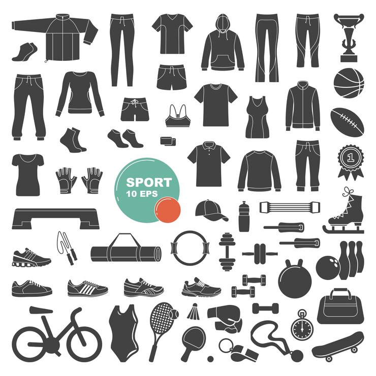 Vector pictogrammen voor sport en fitness