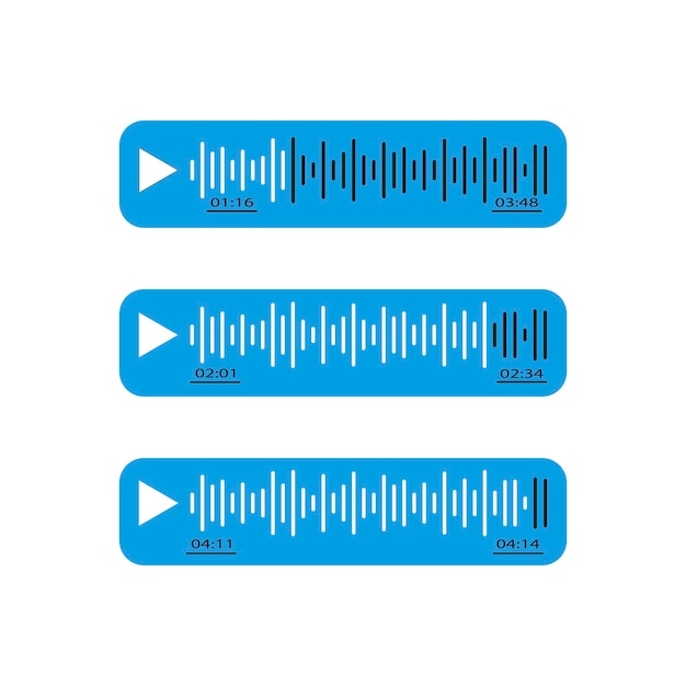 Pictogrammen voor spraakberichten Luidsprekerpictogram Audio radio-app Vectorillustratie Stock beeld