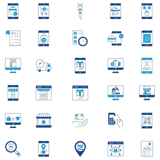 Pictogrampakket voor e-commerce