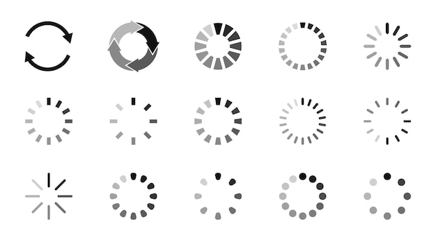 Pictogramreeks laden cirkellader pictogram laden