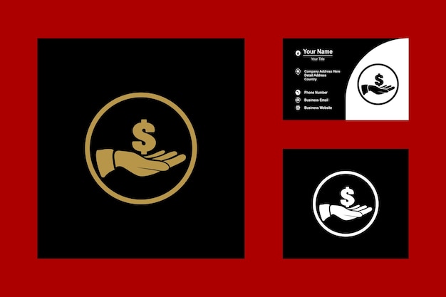 Pictograph of Money in Hand Vector Icon Logo Design Inspiration