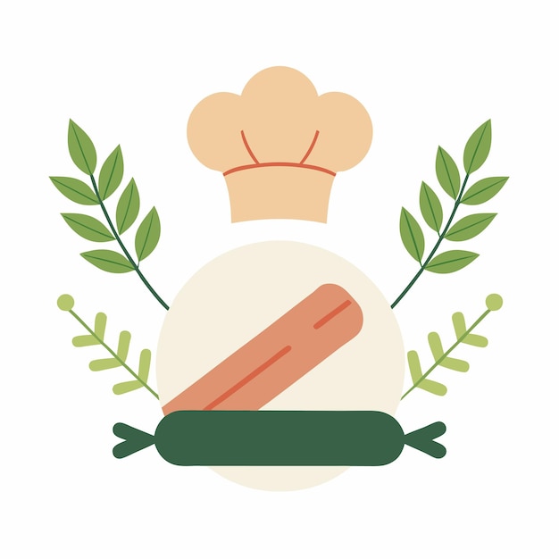 a picture of a chef hat and a hot dog with a crown on it