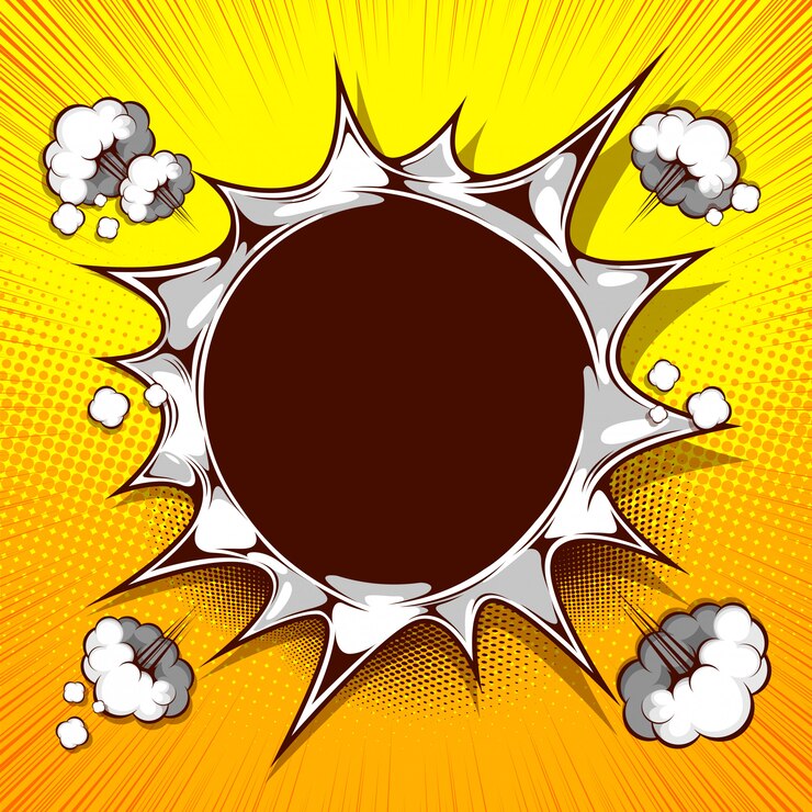 Vector picture the circle of paper is torn in the middle on yeellow background.