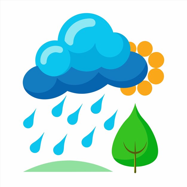 Vector a picture of a cloud that has the word quot rain quot on it