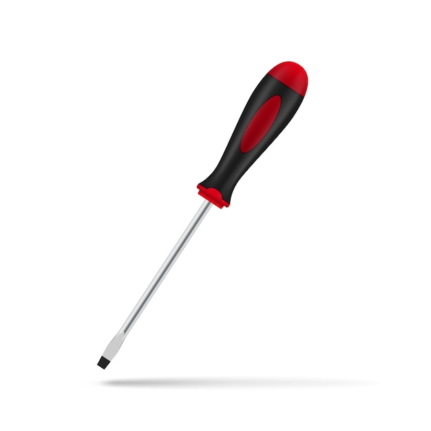 Picture of cordless screwdriver on white background,   illustration