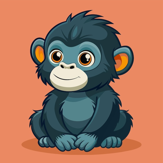 a picture of a cute little monkey with a big smile