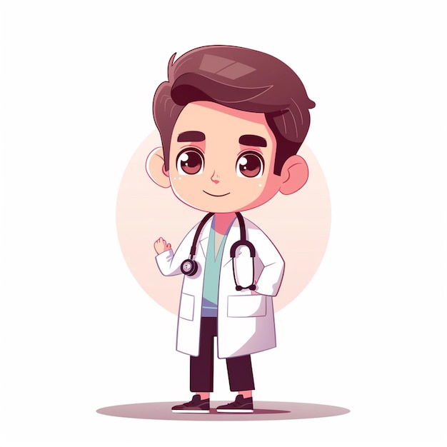 Vector a picture of a doctor with a white lab coat