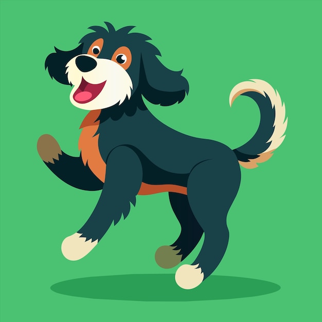 a picture of a dog with a green background