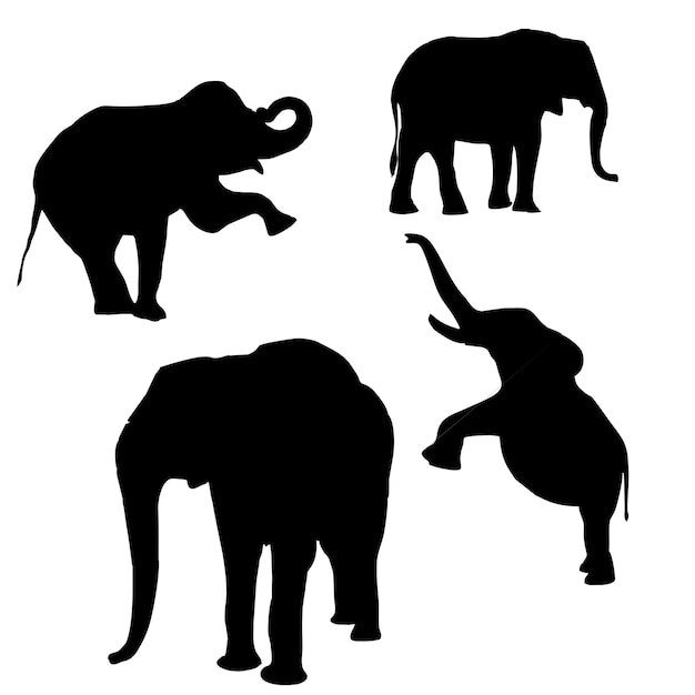 Vector a picture of elephants and the words quot elephants quot