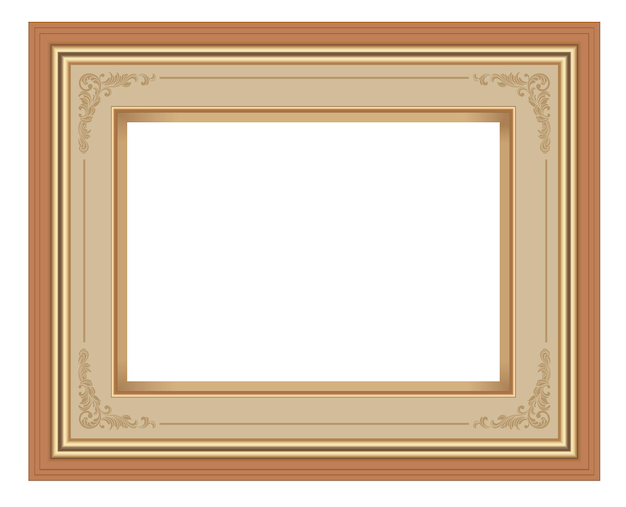 Picture Frame Isolate on White background Vector EPS10 illustration