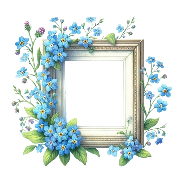 Picture frame with beautiful flowers