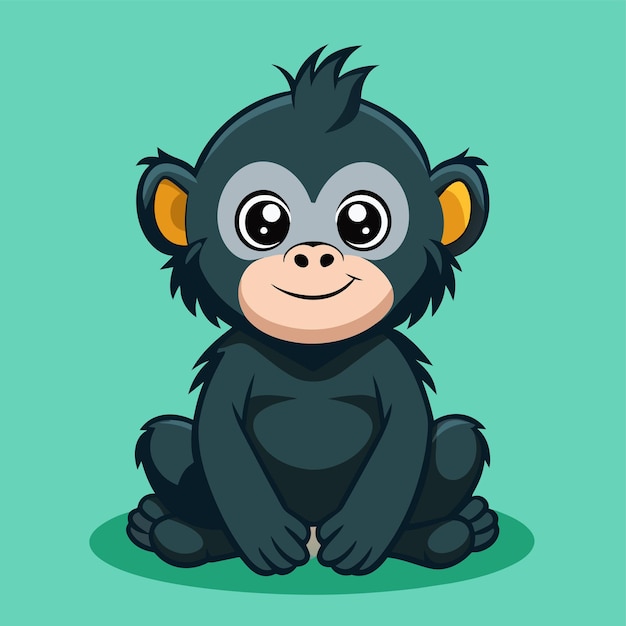 a picture of a gorilla that is on a green background