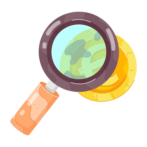 Vector a picture of a magnifying glass with a magnifying glass