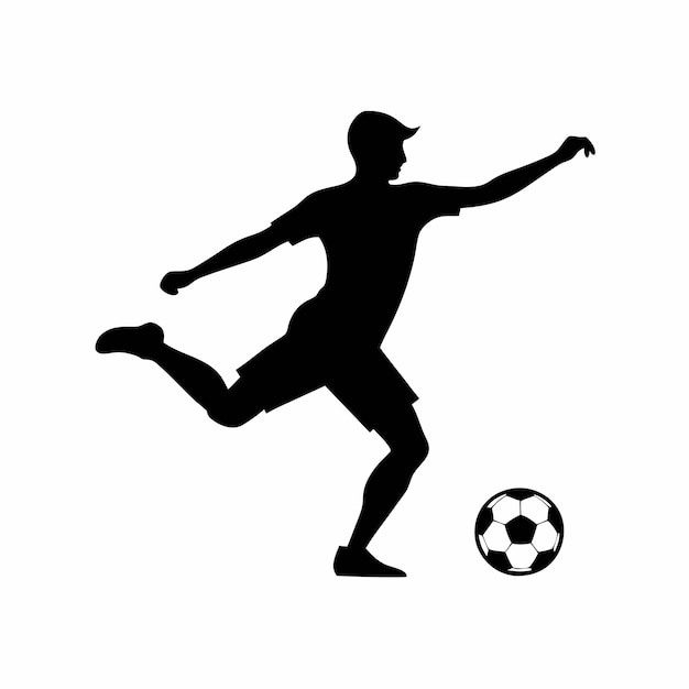 サッカーという言葉でサッカーボールをっている男の写真