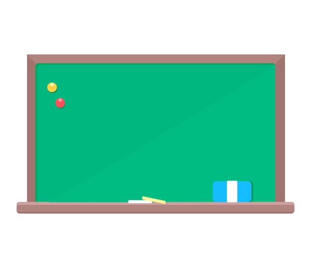 picture memo with a blackboard and chalk and an eraser notepad illustration set Vector drawing
