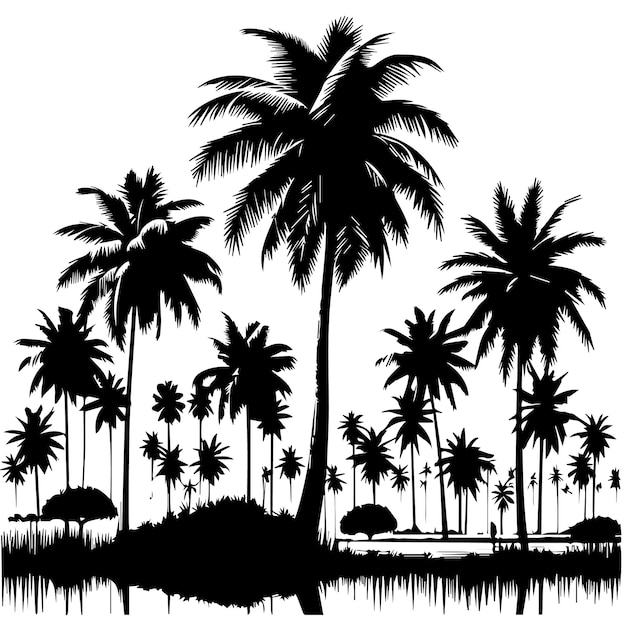 a picture of a palm tree with the word  palm  on it