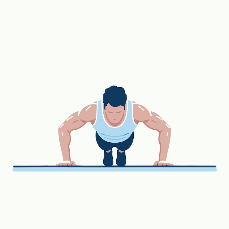 Vector picture of a person exercising