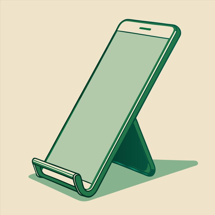 Vector a picture of a phone with a green cover that says quot iphone quot