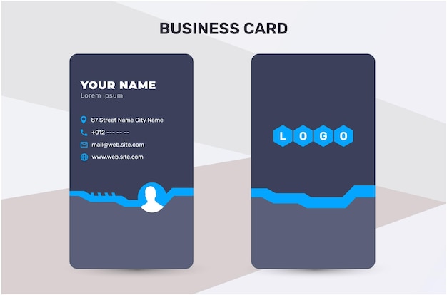 Vector the picture shows a modern business card template