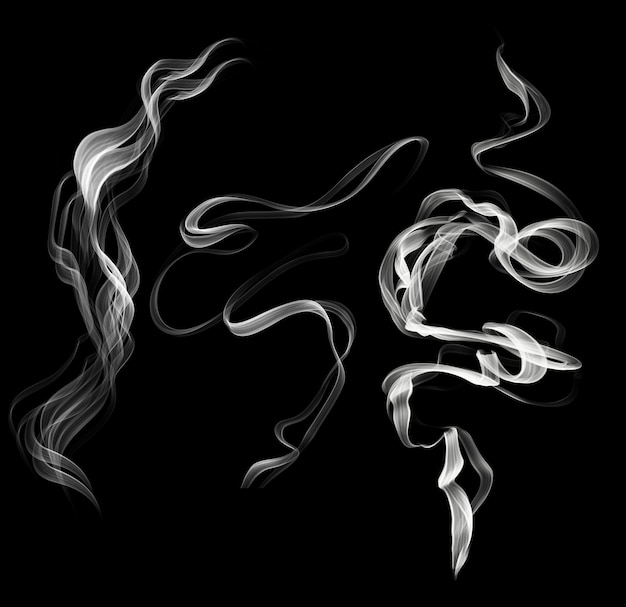 Vector a picture of smoke and the word  the year  on a black background