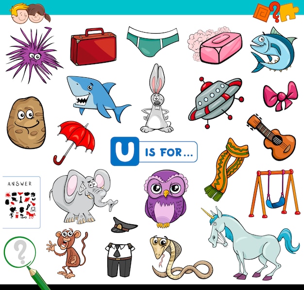 Picture Starting with Letter U Game