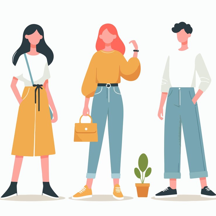 女性と植物を持つ3人の人の写真