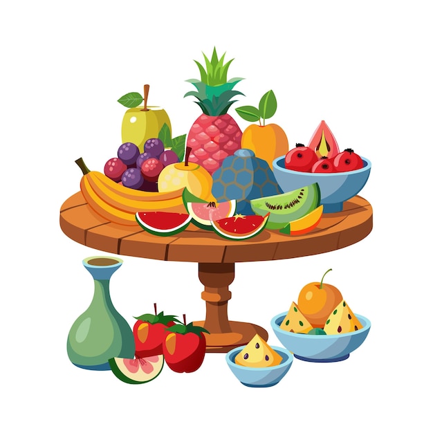 a picture of a variety of fruits on a table