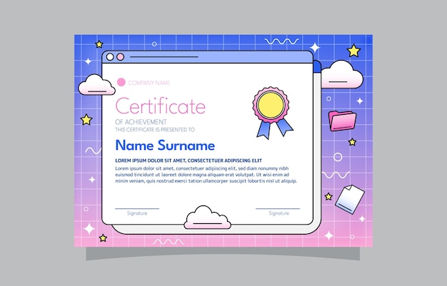 a picture of a website that says  certificate