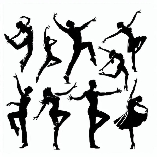 Vector a picture of a woman doing a dance with the words ballet on it
