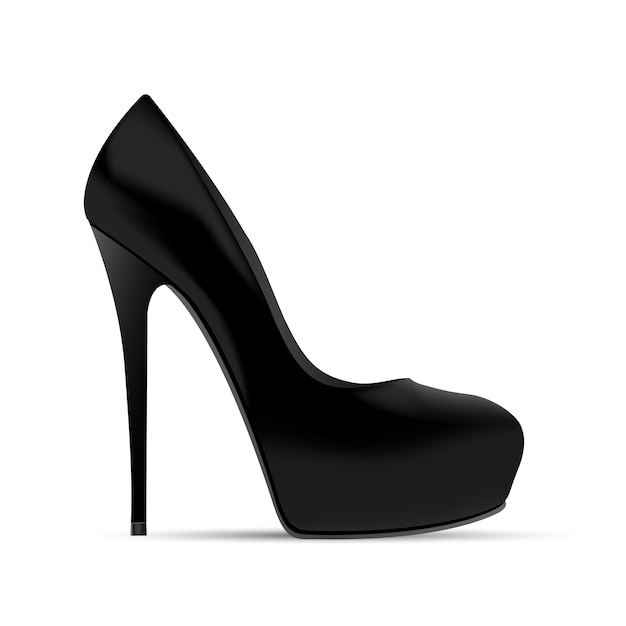 Vector picture of women shoe on white background