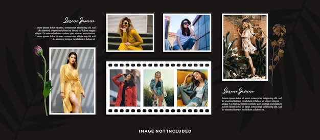 pictures or photos frame collage comics page grid layout abstract photo frames and digital photo wall template