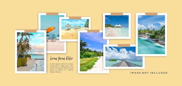pictures or photos frame collage comics page grid layout abstract photo frames and digital photo wall template
