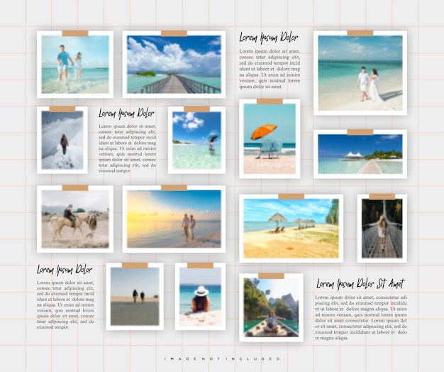 pictures or photos frame collage comics page grid layout abstract photo frames and digital photo wall template