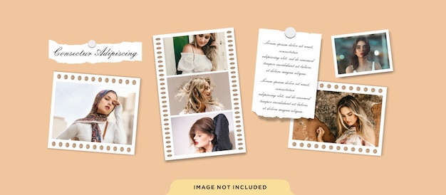 Pictures or photos frame collage comics page grid layout abstract photo frames and digital photo wall templates